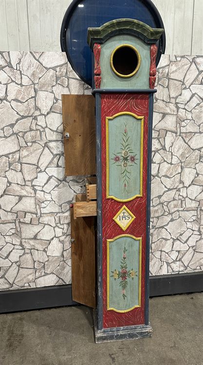 Mobiletto a colonna in legno con cassetti alti esterni